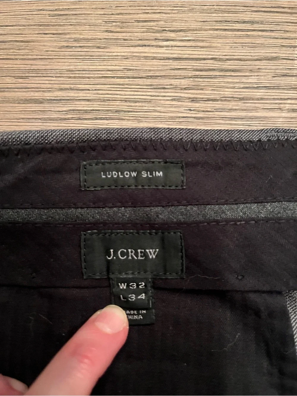 J. Crew Men's 100% Wool Gray Dress Pants - Tailored Flat Front Trousers